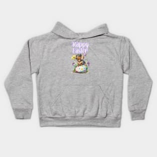 Happy Easter Dachshund Kids Hoodie